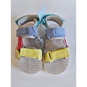 Cat & Jack Toddler Girls Sandals Shoes Sz 7 Riley Open Toe Rainbow